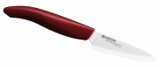 Kyocera Revolution Series 3-1/7- Inch Paring Knife with Red Handle, White Blade