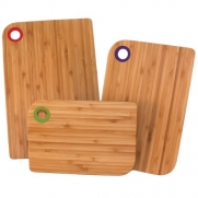 Totally Bamboo 20-1729 Colors Cutting Board Set, 3-Piece