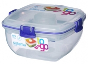 Sistema Klip It 37-Ounce Salad to Go Container, Clear
