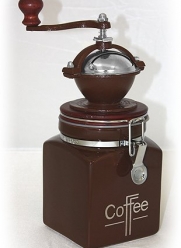 HuesNBrews Cocoa Coffee Grinder/Canister, 1 Pack