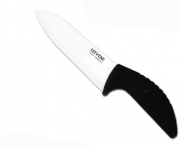 7-inch Professional Chef's Knife, White Blade and Black Comfortable Hand Grip