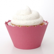 Dark Mauve Pink Cupcake Wrappers - Set of 12 - Match Liners w/ Toppers, Picks, Frosting & Sprinkles on Cup Cakes