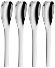 WMF Vela Stainless Steel Espresso Spoons, Set of 4