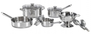 WearEver A834S974 Cook and Strain Stainless Steel Dishwasher Safe 10-Piece Cookware Set, Silver