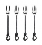 Gourmet Settings Twist and Shout Cocktail Forks Set of 4