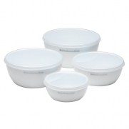 KitchenAid Set of 4 Prep Bowls, White