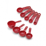 Kitchenaid Classic Measuring Cups and Spoons Set, Red