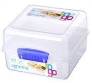 Sistema Klip It Lunch Cube to Go Food Container, 47.3-Ounce