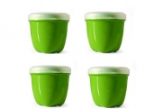 Preserve Mini Food Storage, 8-Ounce, Apple Green, Set of 4