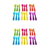 Ikea Kalas 36 Piece Plastic PBA Free Colorful Cutlery Set