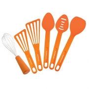 Rachael Ray 55737 Tools and Gadgets 6-Piece Kitchen Tool Set, Orange