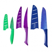 Kitchen Knife Set by Kai Pure Komachi - 3 Pieces with HD Prints - Includes Stainless Steel Paring Knife, Multi-Use Serrated Knife and Santoku - Exclusive Limited Edition!