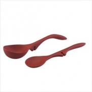 Rachael Ray 2-Piece Lazy Spoon and Ladle Set - (Red)