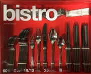 Gourmet Settings Bistro 60-Piece Flatware Set, Service for 12