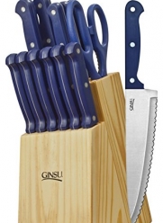 Ginsu Essential Series Blue 10 Piece Cutlery Set with Tomato Knife, Blue