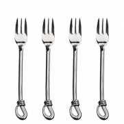 Gourmet Settings Twist Cocktail Forks Stainless Steel Set of 4