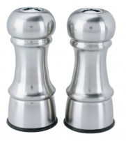 Trudeau 4-1/2-Inch Stainless Steel Salt and Pepper Shakers