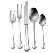 Oneida Juilliard 46-Piece Stainless Flatware Set, Service for 8 with Bamboo Drawer Organizer