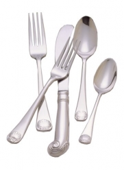 Colonial Williamsburg Royal Shell Stainless Steel Flatware 5 Piece Place Setting