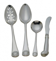 Colonial Williamsburg Royal Shell Stainless Steel Flatware 4 Piece Hostess Set