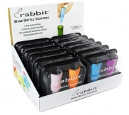 Metrokane 6119 Rabbit Wine Bottle Stoppers 2-Pack in Multi-Color (Colors Selected Randomly)