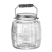 Anchor Hocking 1 Gallon Barrel Jar With Metal Lid, 2 Pack Sold in packs of 2