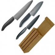 Kyocera Knife Set with Bamboo Block - 3 Piece