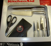 Kitchenaid Knife Set Stainless Steel Cutlery Hardwood Black Storage Block