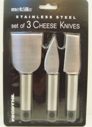 metalla set of 3 cheese knives