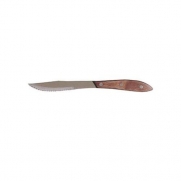 Update International SK-812 Stainless Steel Full Tang Blade Steak Knife with Pakka Wood Handle, Pointed Tip (Case of 12)