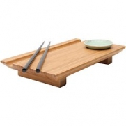 Joyce Chen 55-1106, Bamboo Sushi Board Set 6 inch by 10-1/2 inch