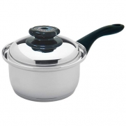 Maxam 9-Element 1.7qt Saucepan With Cover Surgical Stainless Steel Construction Capsule Bottom
