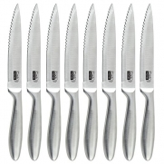 Cook N Home Stainless Steel 8-Piece Steak Knife Set, Small, Silver