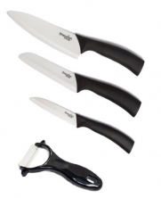 Shenzhen Knives Ceramic Knife Set - 3-piece (6.5 Chef's, 5 Slicing and 4 Paring) with Ceramic Peeler