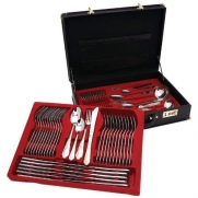 Sterlingcraft High-quality Heavy-gauge Stainless Steel 72pc Flatware And Hostess Set With Gold Trim