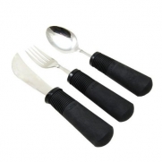 OXO Easy Grip Flatware Set (1 Knife, 1 Spoon, 1 Fork) - Non Weighted