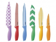 Cuisinart 12-Piece Printed Color Knife Set with Blade Guards, Multicolored