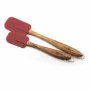 Paula Deen Signature Kitchen Tools Wooden 10-Inch and 13-Inch Silicone Spatula Set